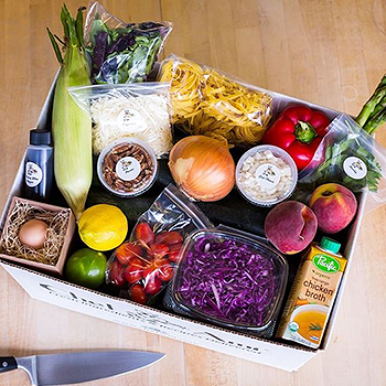 Chef Ami box of ingredients top down view